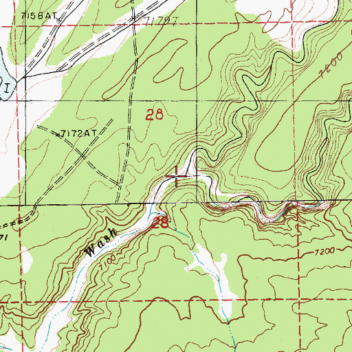 Topographic Map of Wide Ruin Valley, AZ