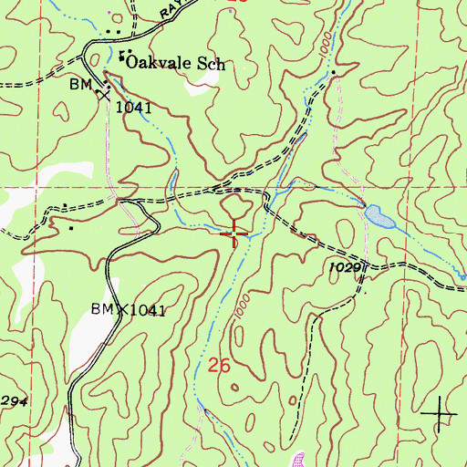 Topographic Map of Becknell Creek, CA
