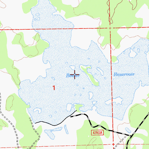 Topographic Map of Beeler Reservoir, CA