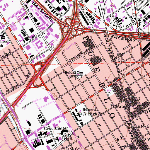 Topographic Map of Belden School (historical), CA