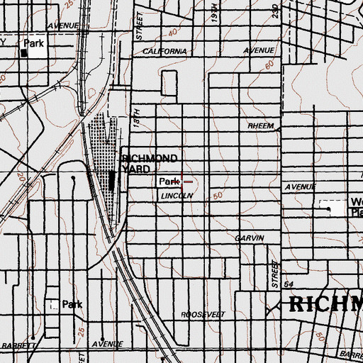 Topographic Map of Belding School, CA