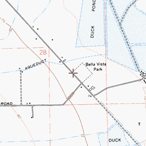 Topographic Map of Bella Vista Park, CA