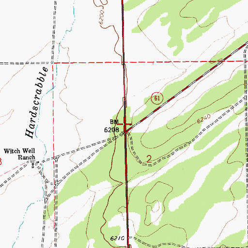 Topographic Map of Witch Well Trading Post, AZ