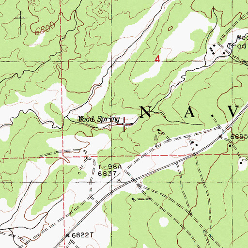 Topographic Map of Wood Spring, AZ