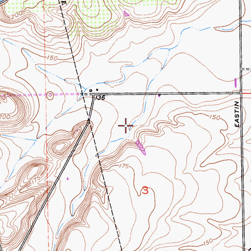 Topographic Map of Bennett Valley, CA