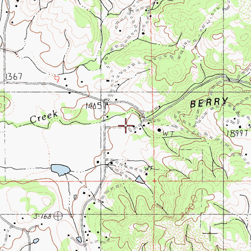 Topographic Map of Berry Canyon, CA