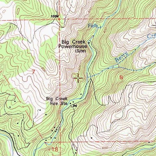 Topographic Map of Berry Creek, CA