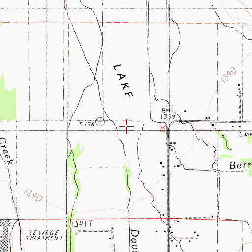 Topographic Map of Berry Creek, CA