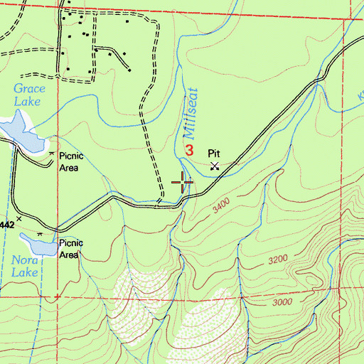 Topographic Map of Berry Creek, CA