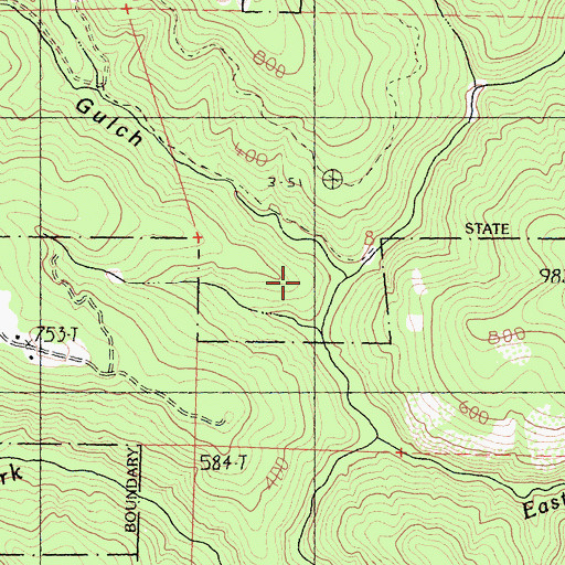 Topographic Map of Berry Gulch, CA