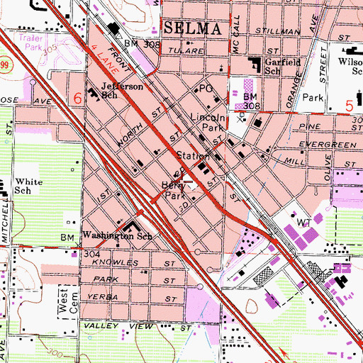 Topographic Map of Berry Park, CA