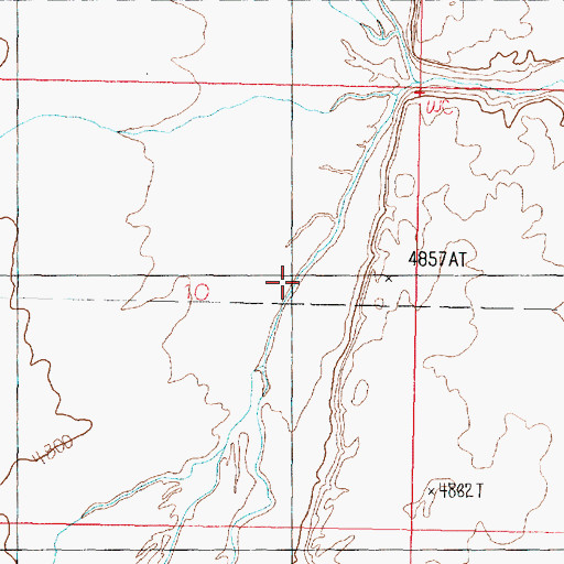 Topographic Map of Bulrush Wash, AZ