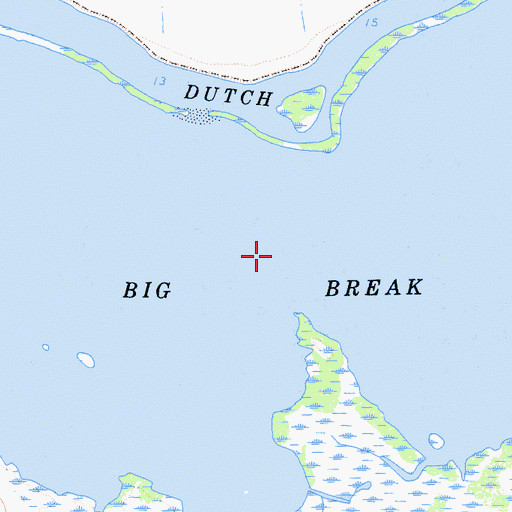 Topographic Map of Big Break, CA
