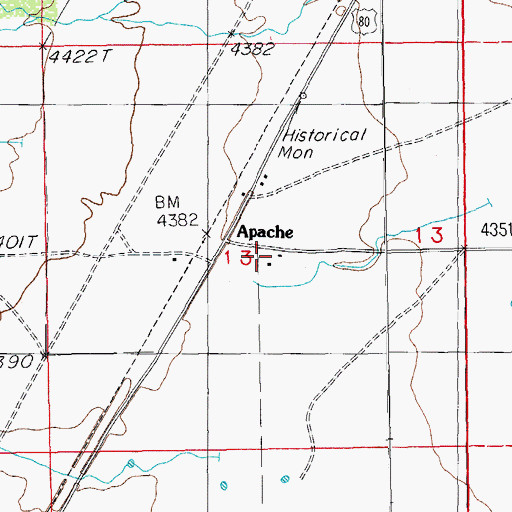 Topographic Map of Apache Elementary School, AZ