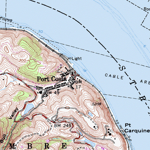 Topographic Map of Big Bull Valley, CA