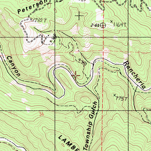 Topographic Map of Big Canyon, CA