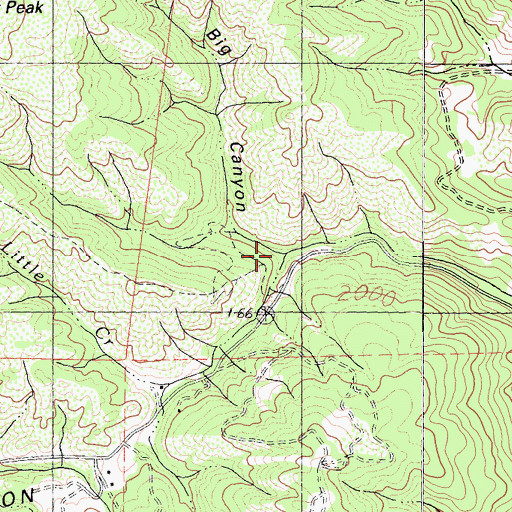 Topographic Map of Big Canyon, CA