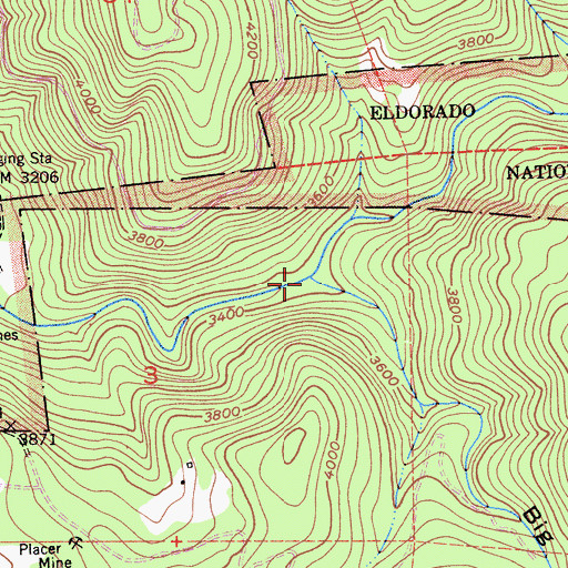 Topographic Map of Big Canyon, CA