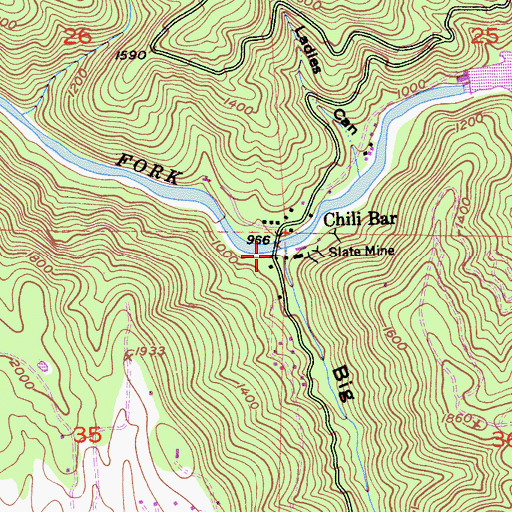 Topographic Map of Big Canyon, CA