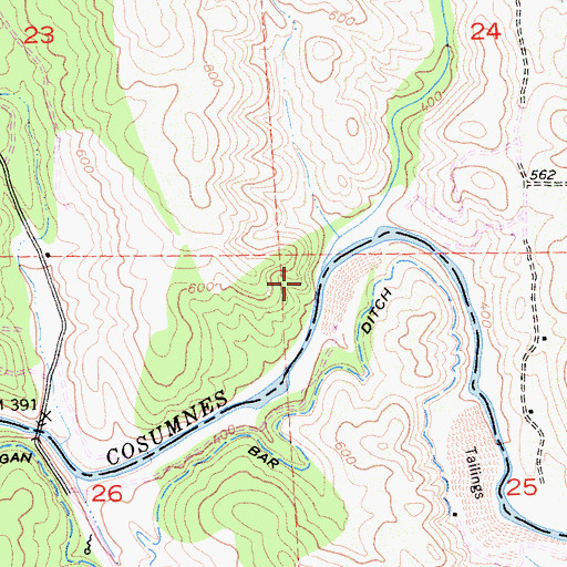 Topographic Map of Big Canyon Creek, CA