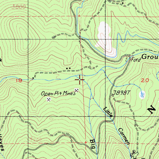 Topographic Map of Big Carmen Creek, CA