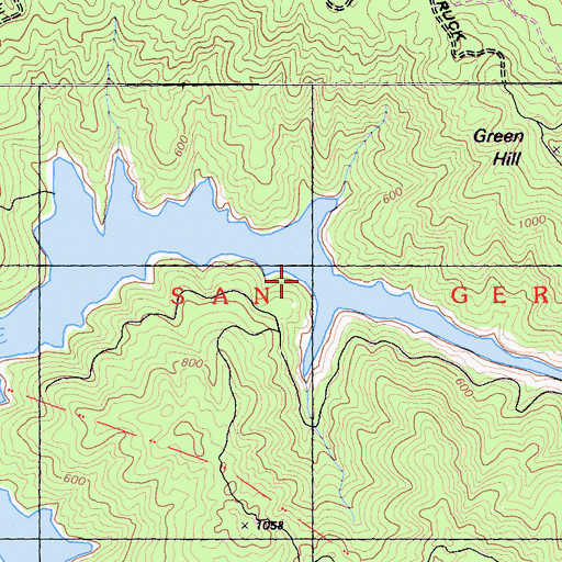 Topographic Map of Big Carson Creek, CA