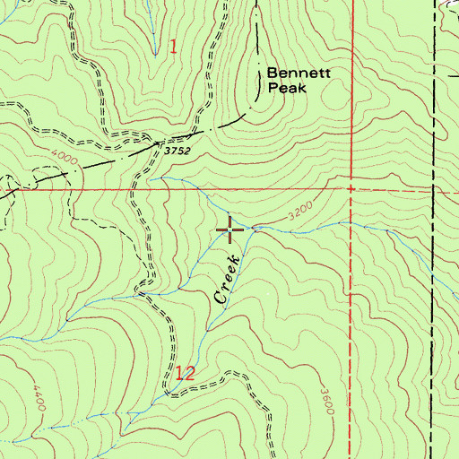 Topographic Map of Big Creek, CA