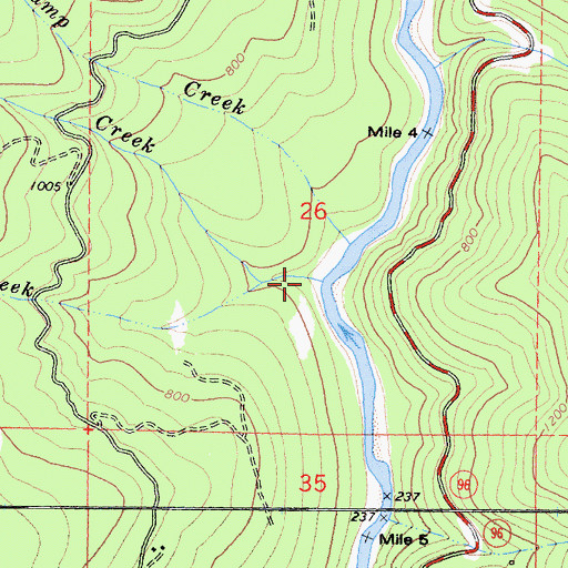 Topographic Map of Big Creek, CA