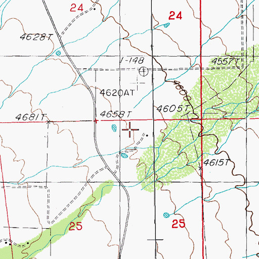 Topographic Map of Bagwell Ranch, AZ