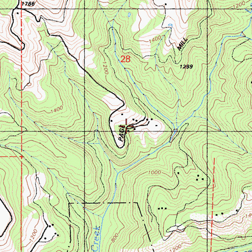 Topographic Map of Big Dipper Ranch, CA