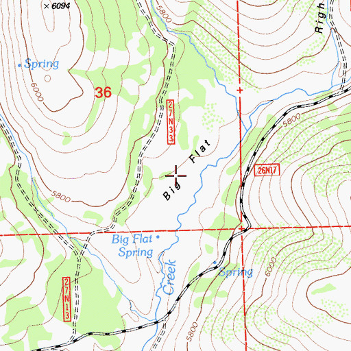 Topographic Map of Big Flat, CA
