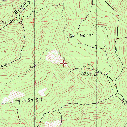 Topographic Map of Big Flat, CA