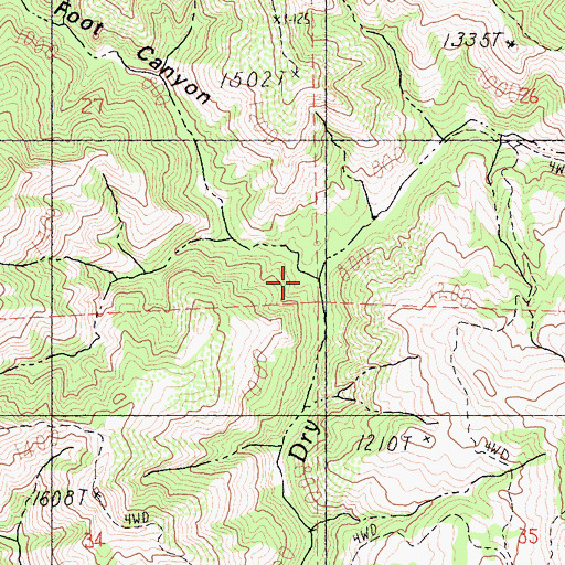 Topographic Map of Big Foot Canyon, CA