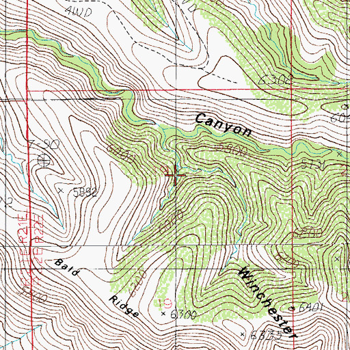 Topographic Map of Bald Ridge Number One Tank, AZ