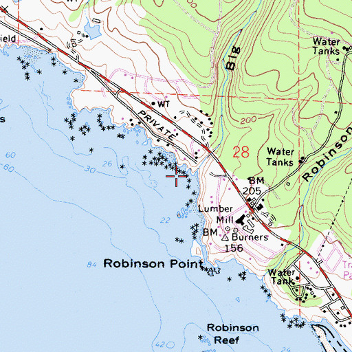 Topographic Map of Big Gulch, CA