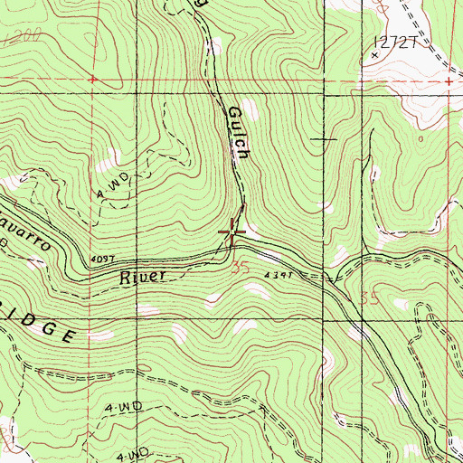 Topographic Map of Big Gulch, CA