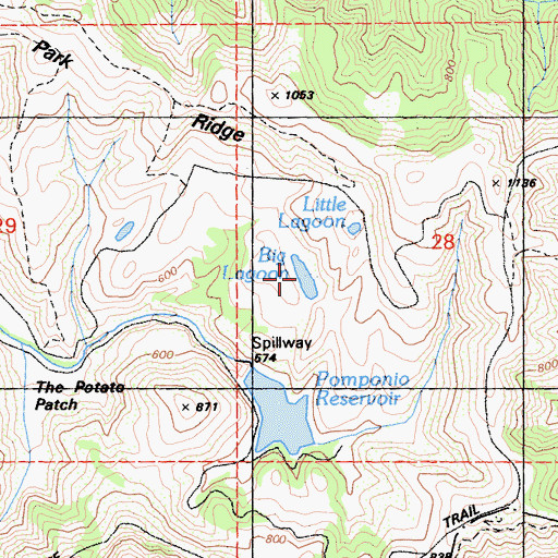 Topographic Map of Big Lagoon, CA