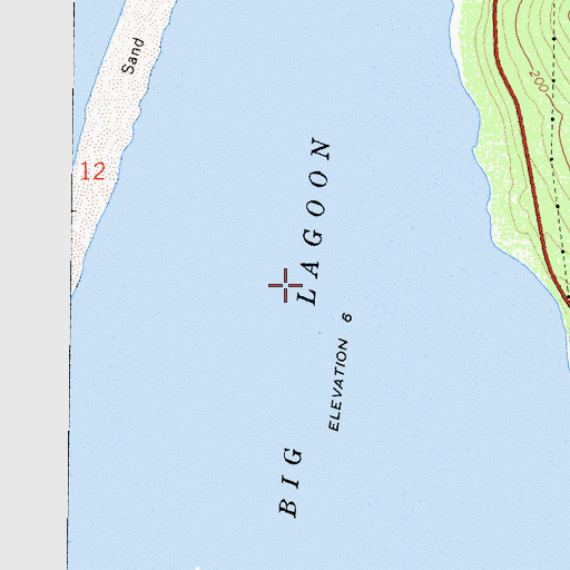 Topographic Map of Big Lagoon, CA