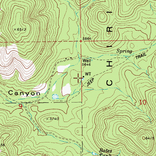 Topographic Map of Baldridge Tank, AZ