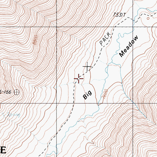 Topographic Map of Big Meadow, CA