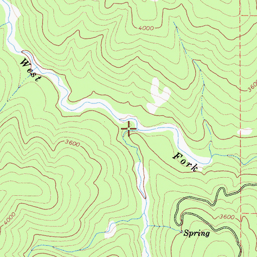 Topographic Map of Big Meadow Creek, CA