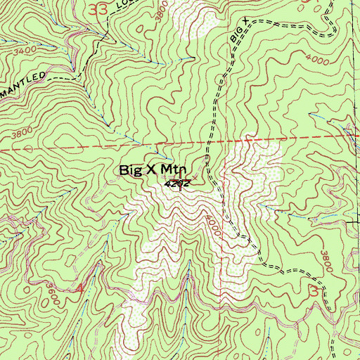 Topographic Map of Big Mountain, CA