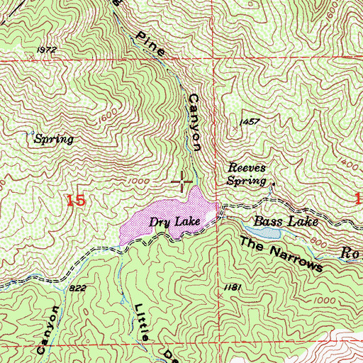 Topographic Map of Big Pine Canyon, CA