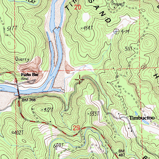 Topographic Map of Big Ravine, CA