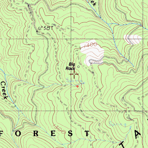 Topographic Map of Big Rock, CA