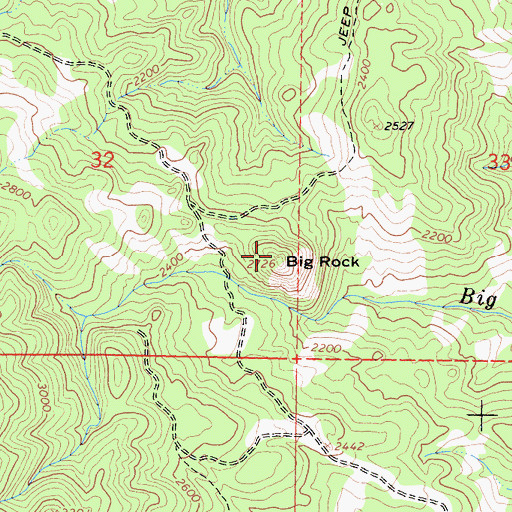 Topographic Map of Big Rock, CA