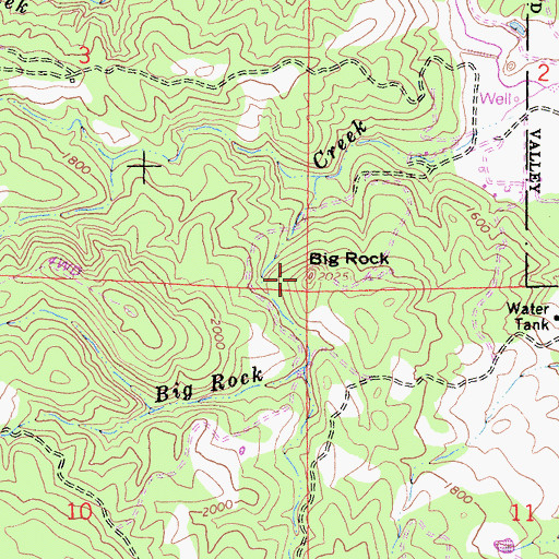 Topographic Map of Big Rock, CA