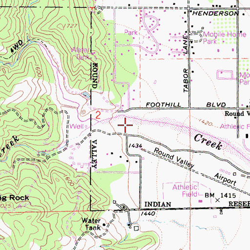 Topographic Map of Big Rock Creek, CA