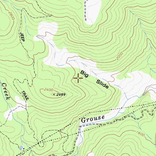Topographic Map of Big Slide, CA