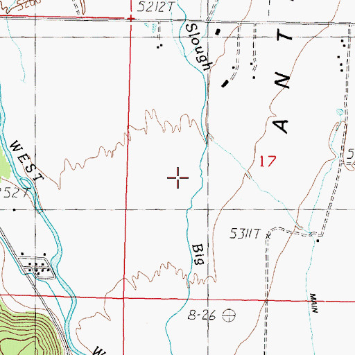 Topographic Map of Big Slough, CA